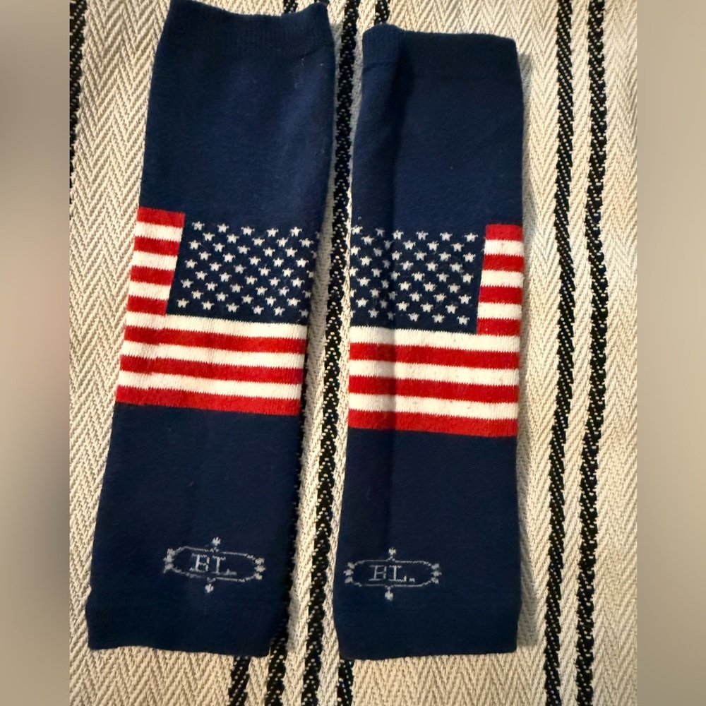 Baby Legs leg warmers! 2 pairs! American Flag and black with stars!